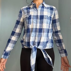 Sandra Ingrish plaid button up